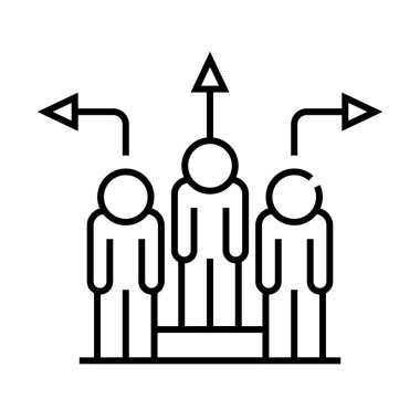 Rising talent line icon, concept sign, outline vector illustration, linear symbol.