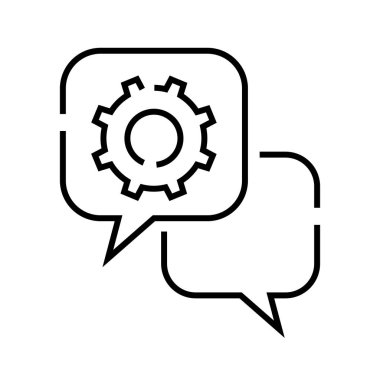 Setup massage line icon, concept sign, outline vector illustration, linear symbol.