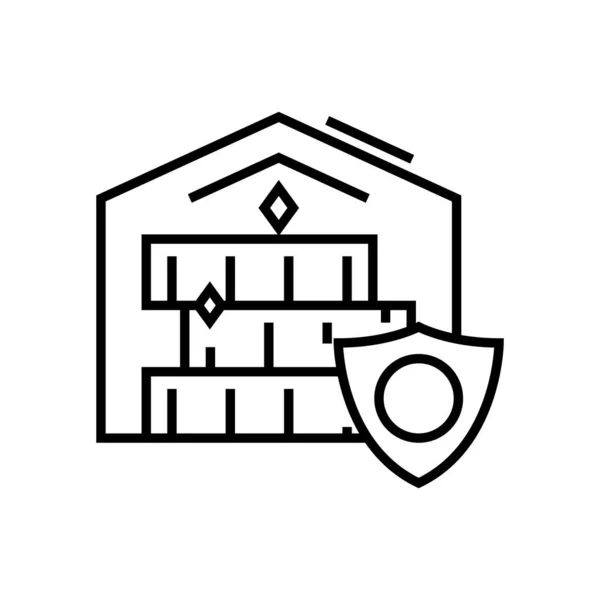 Safe protection line icon, concept sign, outline vector illustration, linear symbol. — Stockvector