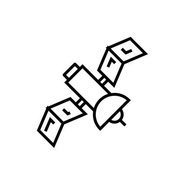 Satellite line icon, concept sign, outline vector illustration, linear symbol.