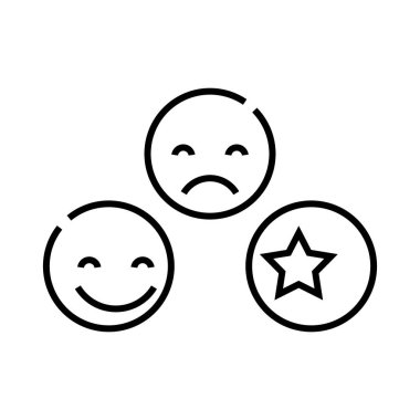 Smiling line icon, concept sign, outline vector illustration, linear symbol.