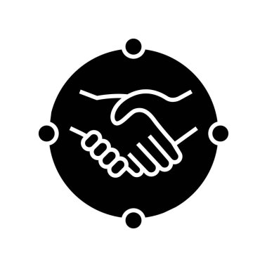 Siyah simge, konsept illüstrasyon, vektör düz sembol, kabartma işareti.