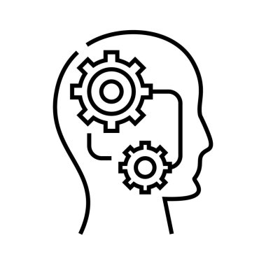 Self settings line icon, concept sign, outline vector illustration, linear symbol.