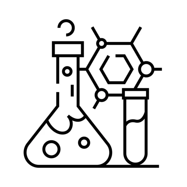 Ícone de linha de laboratório de ciência, sinal de conceito, ilustração vetorial de contorno, símbolo linear . — Vetor de Stock