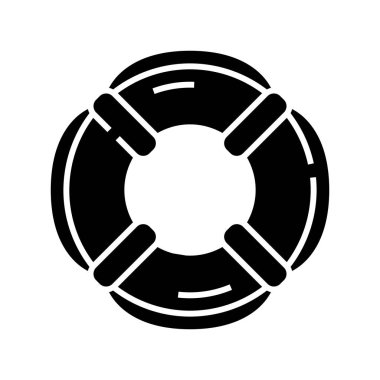 Help black icon, concept illustration, vector flat symbol, glyph sign.