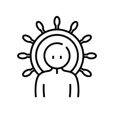 Ruler line icon, concept sign, outline vector illustration, linear symbol.