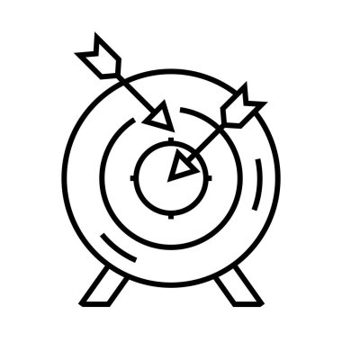 Shooting mark line icon, concept sign, outline vector illustration, linear symbol.