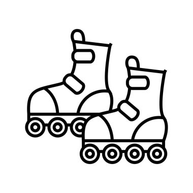 Roller skating line icon, concept sign, outline vector illustration, linear symbol.