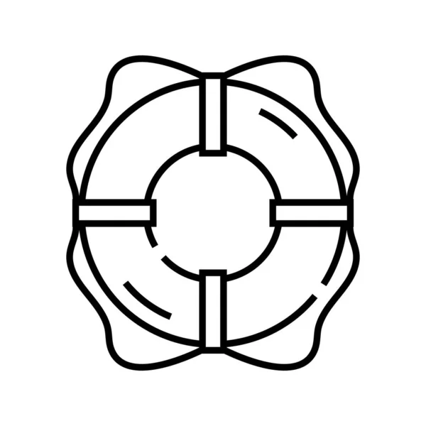 Salvage line icon, concept sign, outline vector illustration, linear symbol. — Stockvektor