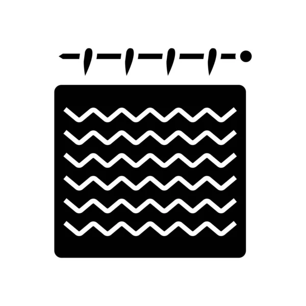 Icono negro de trabajo hecho, ilustración del concepto, símbolo plano del vector, signo del glifo . — Archivo Imágenes Vectoriales