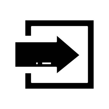 Login black icon, concept illustration, vector flat symbol, glyph sign.