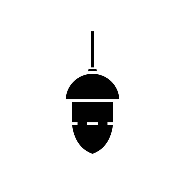 Lamp black icon, concept illustration, vector flat symbol, glyph sign. — ストックベクタ