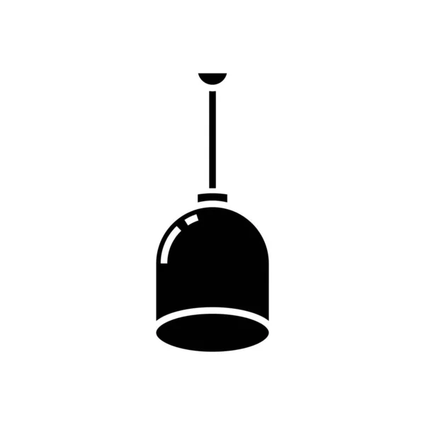 Лампа світло-чорна ікона, концептуальна ілюстрація, векторний плоский символ, знак гліфа . — стоковий вектор