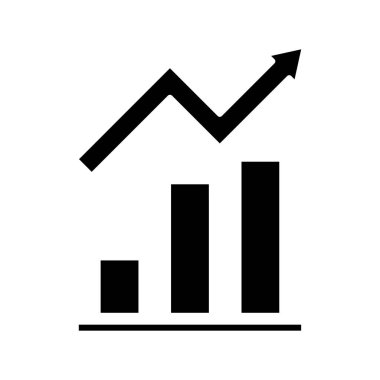 Eğilim simgesini, konsept illüstrasyonunu, vektör düz sembolünü, kabartma işaretini arttır.