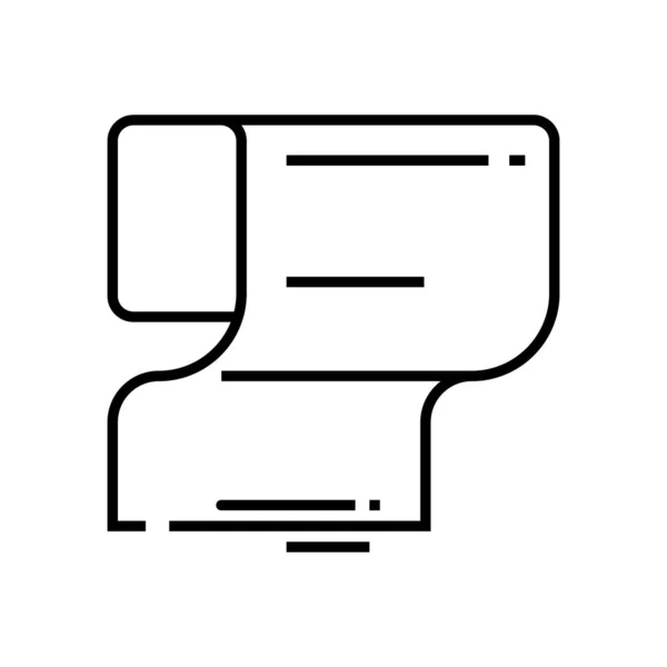 Icône spéciale de ligne de papier, signe de concept, illustration vectorielle de contour, symbole linéaire . — Image vectorielle