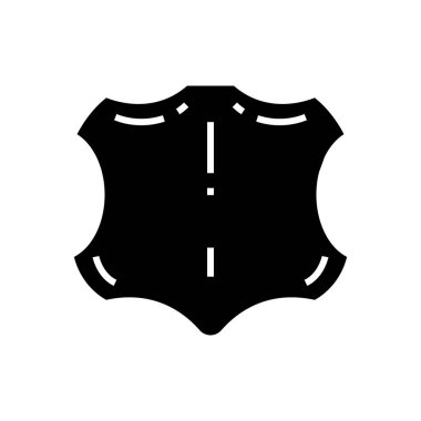 Deri siyah simge, konsept illüstrasyon, vektör düz sembol, sembol işareti.