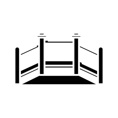 Home stairs black icon, concept illustration, vector flat symbol, glyph sign.