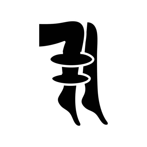 Хвороба ніг чорна ікона, концептуальна ілюстрація, векторний плоский символ, знак гліфу . — стоковий вектор