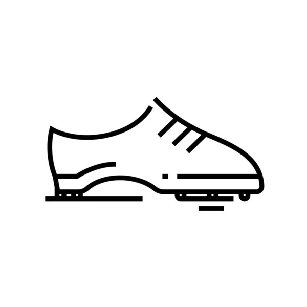 Stivali sportivi icona linea, concept sign, contorno illustrazione vettoriale, simbolo lineare . — Vettoriale Stock