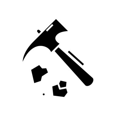 Sektör araçları siyah simge, konsept illüstrasyon, vektör düz sembol, kabartma işareti.