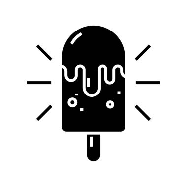 Dondurma simgesi, konsept illüstrasyon, vektör düz sembol, sembol işareti.