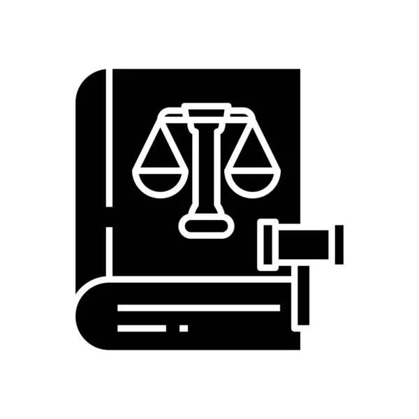 Legislation black icon, concept illustration, vector flat symbol, glyph sign. — Wektor stockowy