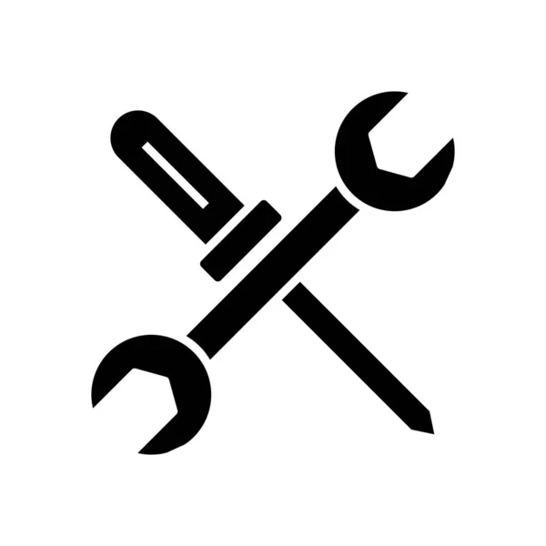 Instruments icône noire, illustration de concept, symbole plat vectoriel, signe de glyphe . — Image vectorielle
