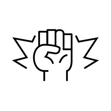 Strike line icon, concept sign, outline vector illustration, linear symbol.