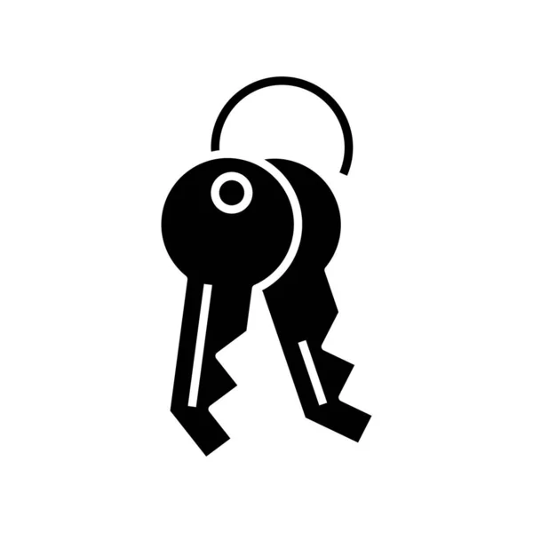 Keys black icon, concept illustration, vector flat symbol, glyph sign. — Stockový vektor