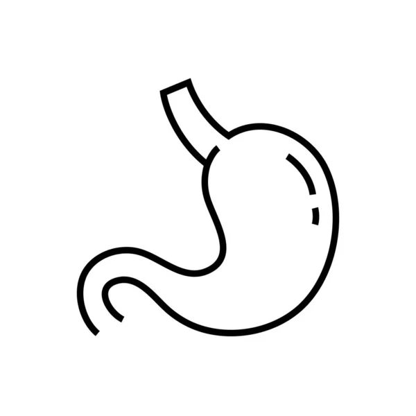 Stomach scanning line icon, concept sign, outline vector illustration, linear symbol. — 图库矢量图片