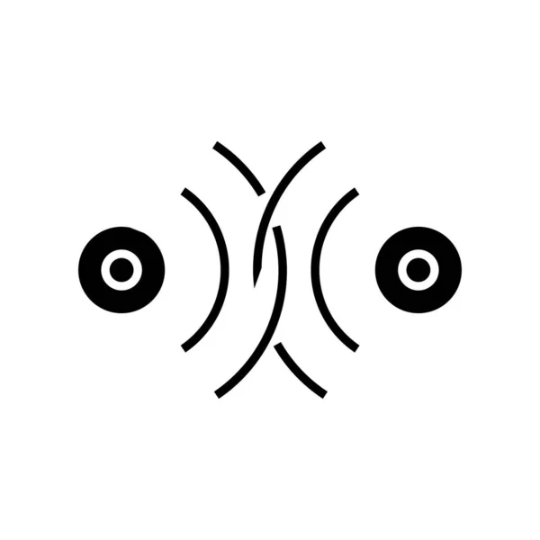 Interactions black icon, concept illustration, vector flat symbol, glyph sign. — Διανυσματικό Αρχείο