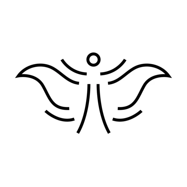 Superman tetoválás vonal ikon, fogalom jel, vázlat vektor illusztráció, lineáris szimbólum. — Stock Vector