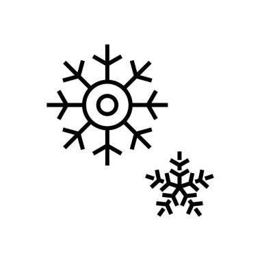 Kar Çizgisi simgesi, konsept işareti, ana hatlı vektör çizimi, doğrusal sembol.