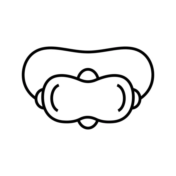 Ειδικό εικονίδιο γραμμής μάσκας, σύμβολο έννοιας, εικονογράφηση διανύσματος περιγράμματος, γραμμικό σύμβολο. — Διανυσματικό Αρχείο