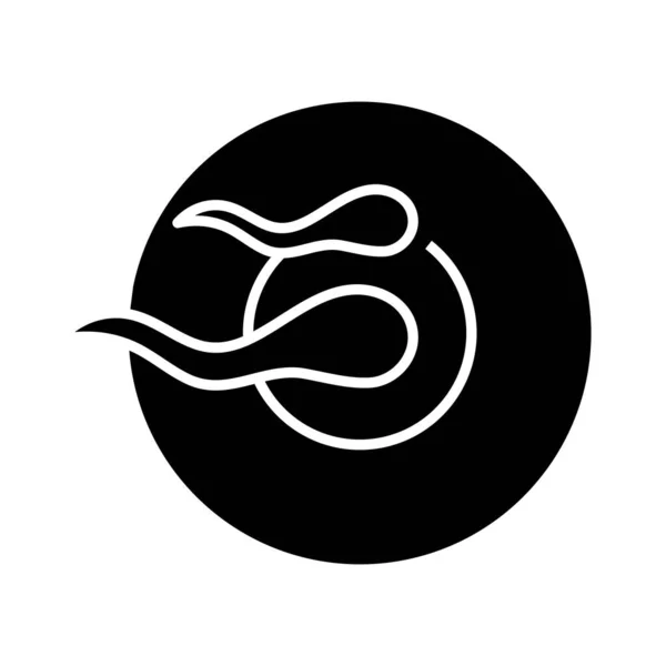 Icono negro de reproducción humana, ilustración conceptual, símbolo plano vectorial, signo de glifo . — Archivo Imágenes Vectoriales