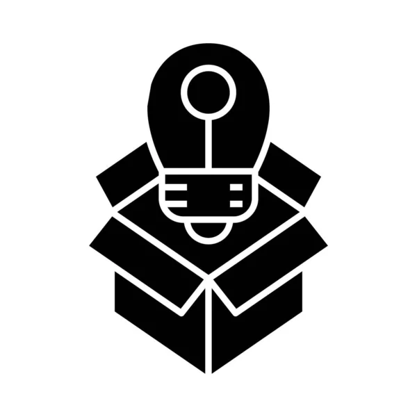Idea mantenendo l'icona nera, l'illustrazione del concetto, il simbolo piatto vettoriale, il segno del glifo . — Vettoriale Stock