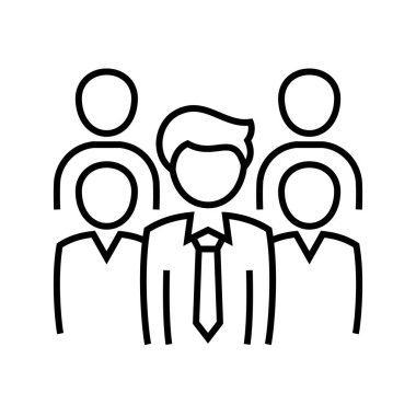 Personel fotoğraf çizgisi simgesi, konsept işareti, taslak vektör çizimi, doğrusal sembol.