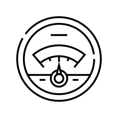 Hız kaydedici satır simgesi, kavram işareti, taslak vektör illüstrasyonu, doğrusal sembol.