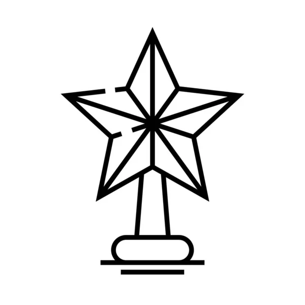 Ícone da linha do brinquedo da estrela, sinal do conceito, ilustração do vetor do esboço, símbolo linear . —  Vetores de Stock