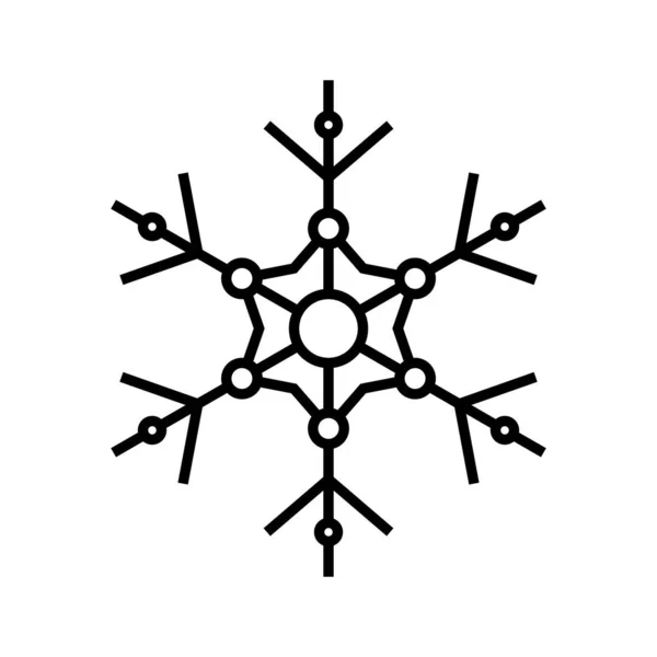 Icône de ligne de motif Snowfleak, signe conceptuel, illustration vectorielle de contour, symbole linéaire . — Image vectorielle