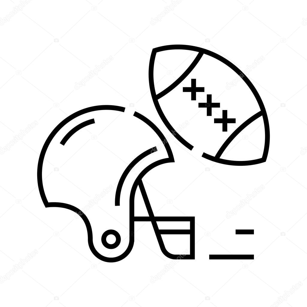 Sport amunition line icon, concept sign, outline vector illustration, linear symbol.