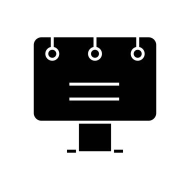 Açık hava reklam simgesi, konsept illüstrasyon, vektör düz sembol, kabartma işareti.