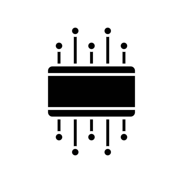 Microschematisch zwart icoon, conceptillustratie, vector plat symbool, teken van het symbool. — Stockvector