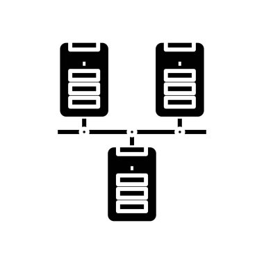 Modern ekipman siyah simge, konsept illüstrasyon, vektör düz sembol, kabartma işareti.