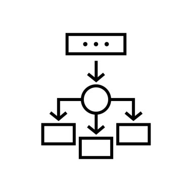 Görevler devision çizgi simgesi, kavram işareti, özet vektör çizimi, doğrusal sembol.