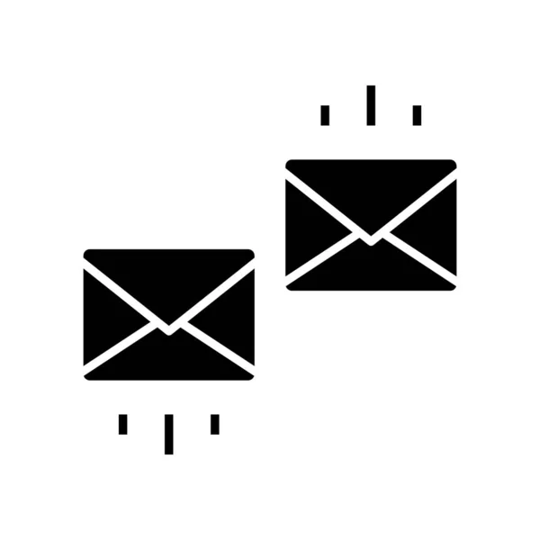 Massaging black icon, concept illustration, vector flat symbol, glyph sign. — Stock Vector