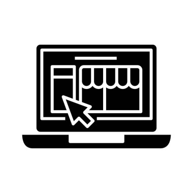 Çevrimiçi alışveriş seçimi simgesi, konsept illüstrasyon, vektör düz sembol, kabartma işareti.