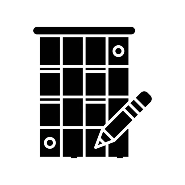 Pensil rajz fekete ikon, koncepció illusztráció, vektor lapos szimbólum, glyph jel. — Stock Vector