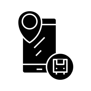 Mobil konum simgesi, konsept illüstrasyon, vektör düz sembol, sembol işareti.