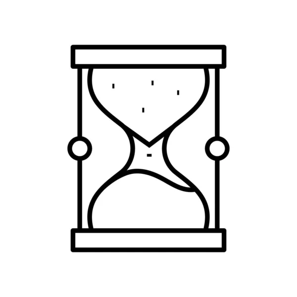 Idő mérleg ikon, fogalom jel, körvonal vektor illusztráció, lineáris szimbólum. — Stock Vector